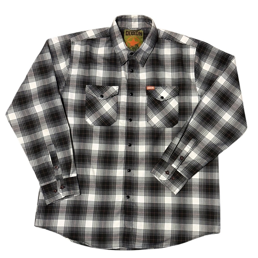 Dixxon Flannel Co The Arthur Flannel Shirt Mens XL Black Plaid Snap Buttons - Picture 2 of 10